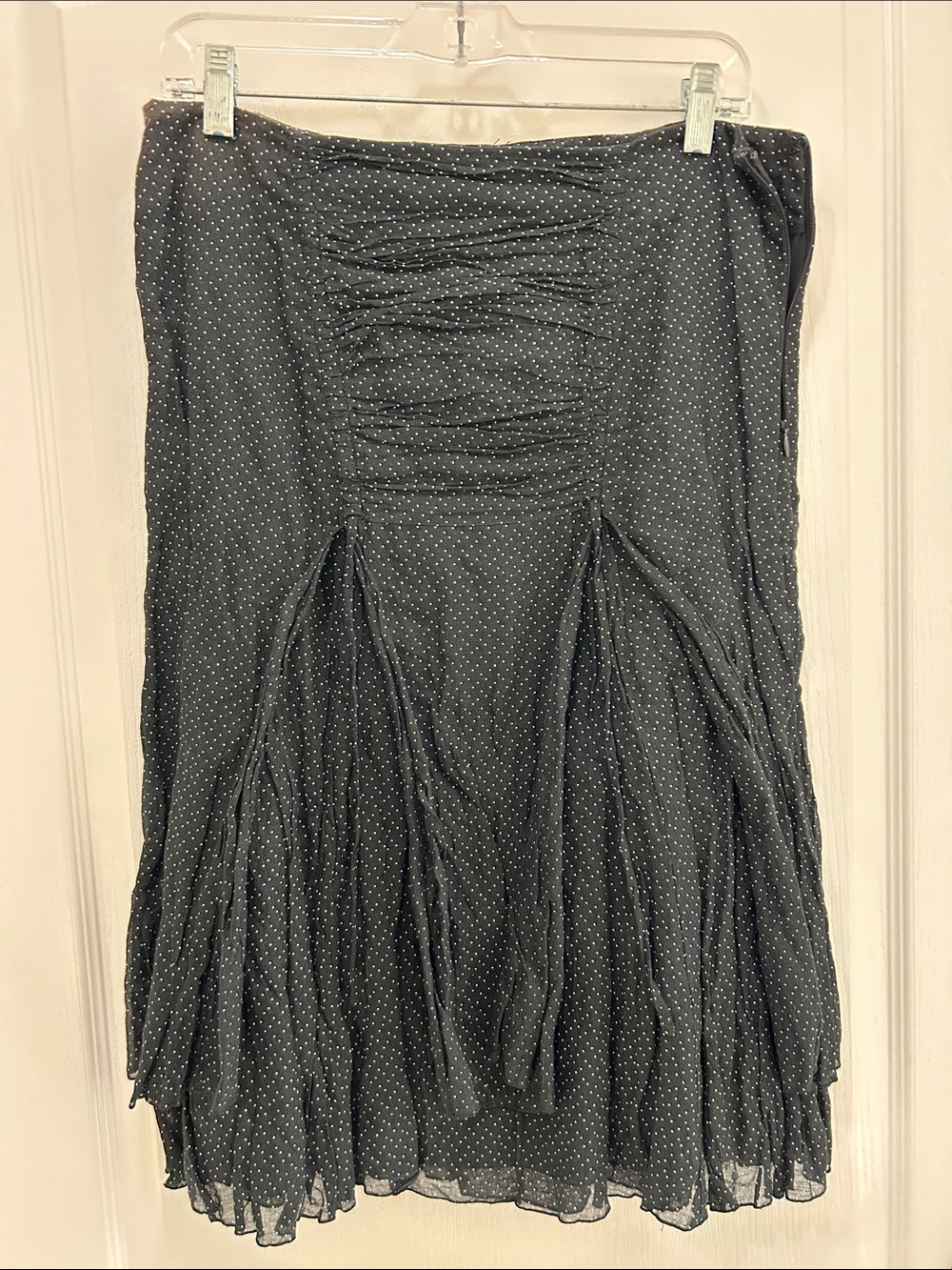 Mermaid Lined Polka Dot Pleated Skirt